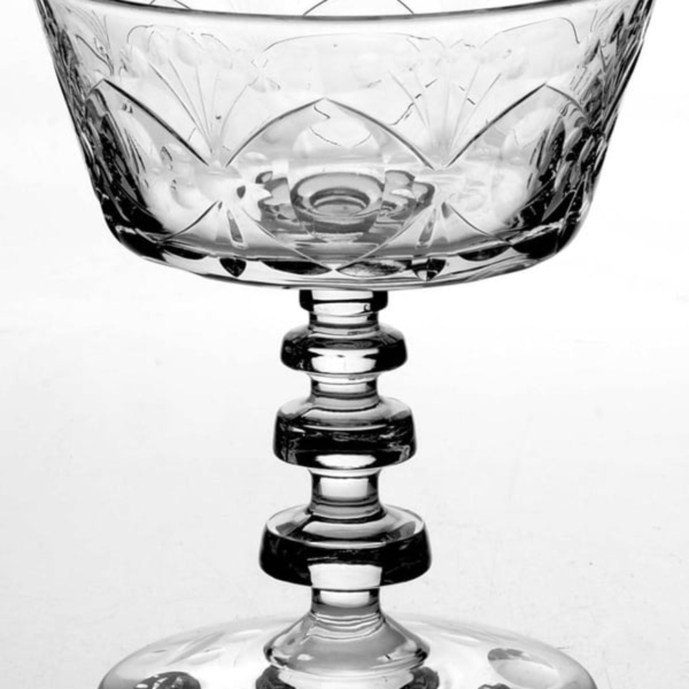 Rock Sharpe-(4) "Viceroy" etched Sherbert glasses - Picture 3 of 5